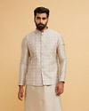 Scintillating Light Grey Kurta Jacket Set